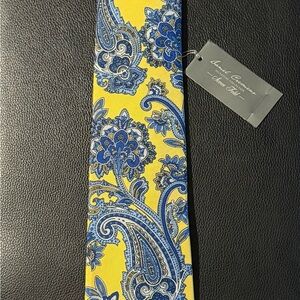 Daniel Cremieux Yellow and Blue Floral Paisley Tie